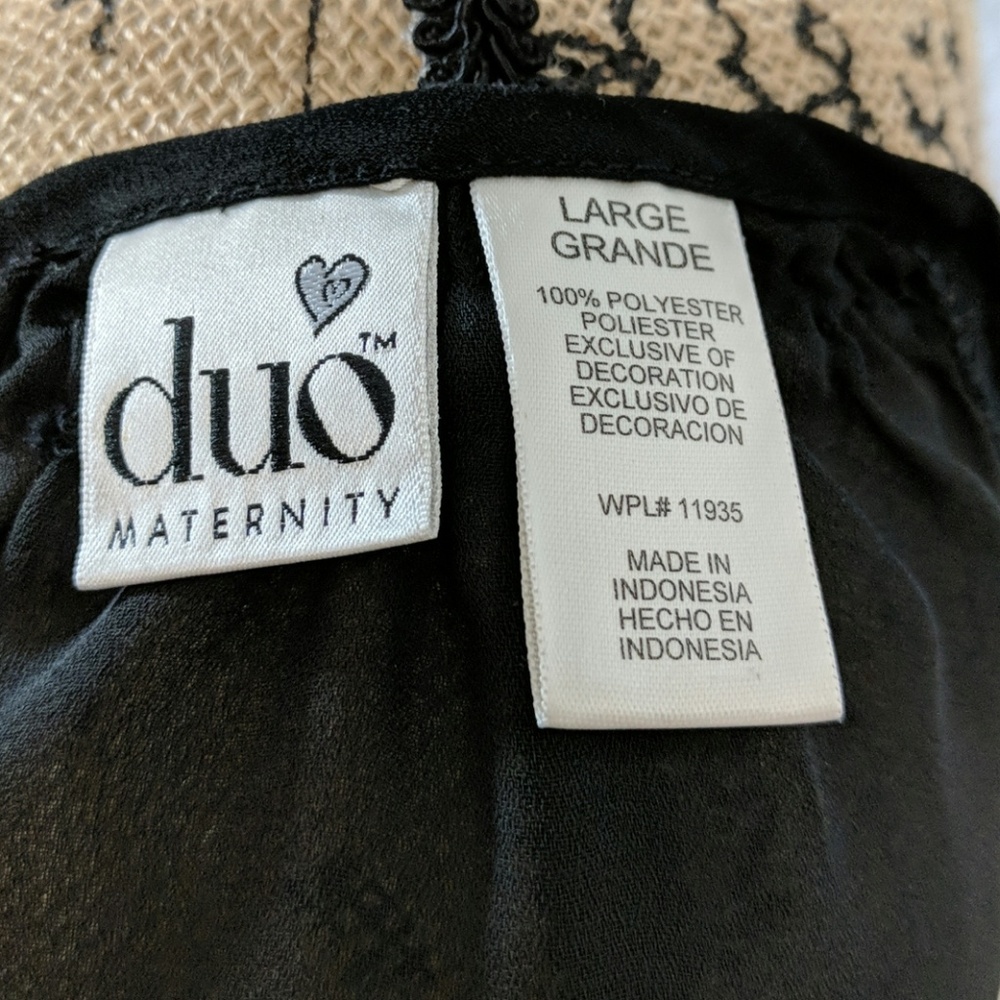 HOST PICK!  DUO Maternity Sheer Black Shirt - Picture 6 of 6